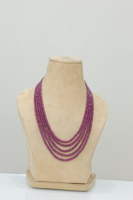 Purple Ruby Multi-Layer Necklace