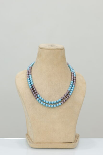 Turquoise and Amethyst Multi-Layer Necklace
